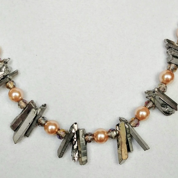 The Girl With Kaleidoscope Eyes Jewelry - Artisan Crystal & Pearl Necklace